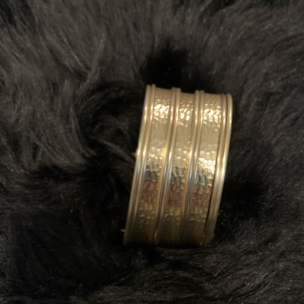 Gold cuff bracelet